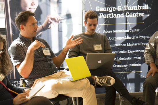 Andrew Haeg, founder and CEO of GroundSource, participates in a breakout session at Experience Engagement. Photo by Emmalee McDonald.