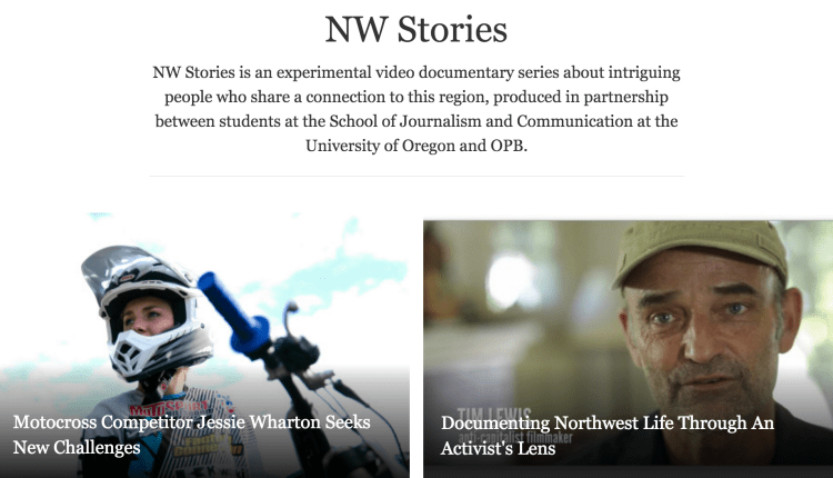 Madison's current project with his students, which uses multiple media to tell stories about the Pacific Northwest.